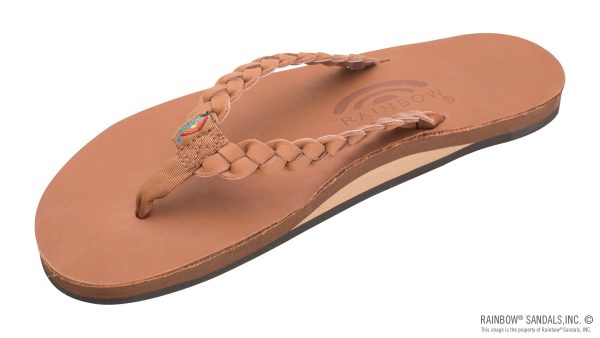 Twisted Sister  Single Layer Arch Support Leather with a  3/4 Medium Double Braided Strap