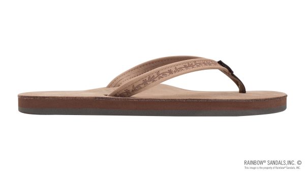 Las Flores  Single Layer Premier Leather with a Floral 1 Narrow Strap