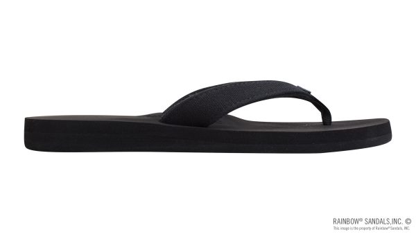 The Bella Soft Top Black Tapered Canvas Strap