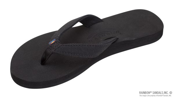 The Bella Soft Top Black Tapered Canvas Strap