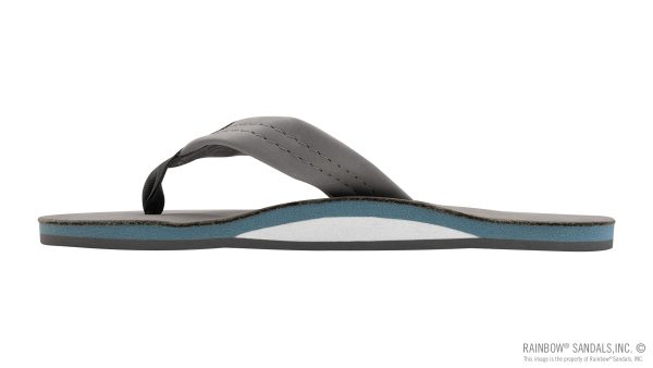 Signature Series  Men's Single Layer Premier Grey Leather Lt Blue Midsole