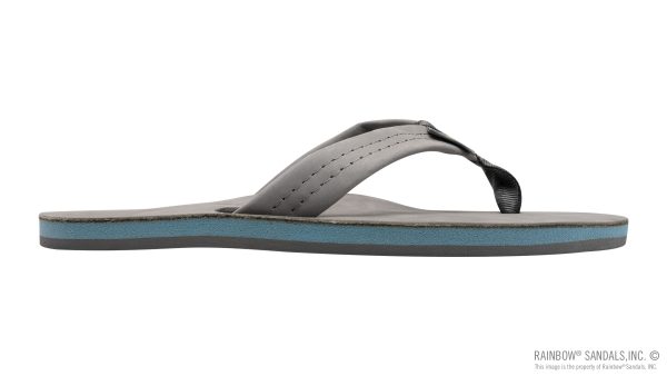 Signature Series  Men's Single Layer Premier Grey Leather Lt Blue Midsole