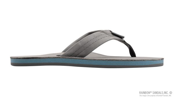 Signature Series  Women's Single Layer Premier Grey Leather Lt. Blue Midsole 1 Wide Strap