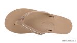 Crystal Collection  Single Layer Arch Support Leather 1 Narrow Strap with Crystals