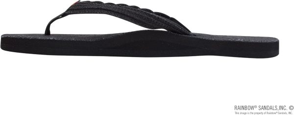 Rainbow Sandals Women's Single Layer Hemp Flirty Braidy. Black. Ladies Medium / 6.5-7.5 B(M) US | Flats