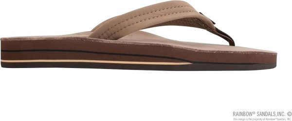 Rainbow Sandals Women's Double Layer Premier Leather w/  3/4trap (Ladies Small / 5.5-6.5. Dark Brown) | Flats
