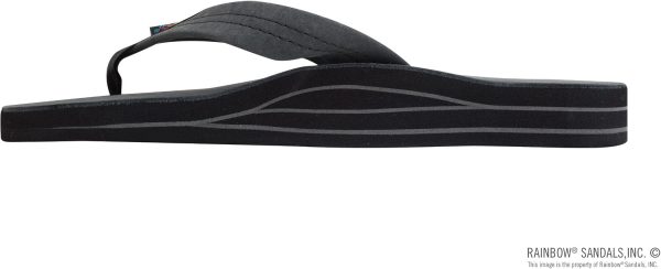 Rainbow Sandals Men's Premier Leather Double Layer with Arch Wide Strap. Premier Black. Small / 7.5-8.5 D(M) US | Sandals