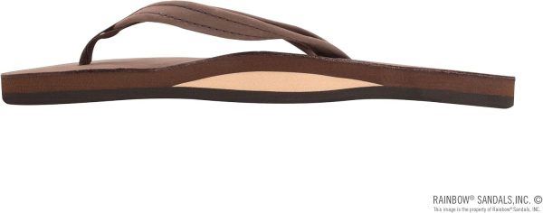Rainbow Sandals Women's Single Layer Premier Leather Narrow Strap. Expresso. Ladies Small / 5.5-6.5 B(M) US | Flats