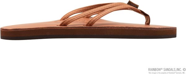 Rainbow Sandals Ladies The Sand Piper Luxury Leather - Single Layer Arch Hand Woven Strap. Tahitian Tan. Ladies Large. 7.5-8.5 D(M) US | Flats