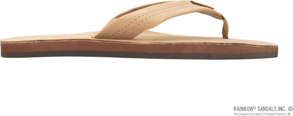 Rainbow Sandals Men's Premier Leather. Sierra Brown. Large / 9.5-15 | Single Layer Wide Strap with Arch | Sandals