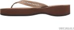 Rainbow Sandals Women's Four Layer Leather Wedge - 3/4trap w/Swarovski Crystals (Ladies X-Large / 8.5-9.5 B(M) US. Dark Brown) | Platforms & Wedges