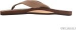 Rainbow Single Layer Premier Leather Woman's Sandal (Dark Brown) Size 5.5/6.5 (S) | Flats