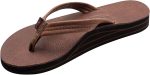 Rainbow Sandals Ladies Luxury Leather - Double Layer Arch Support with  3/4edium Straps. Oak. Ladies Large / 7.5-8.5 | Sandals