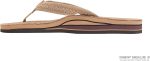 Rainbow Sandals The Willow - Double Layer Leather Sierra Brown Sandal with Double Braided 3/4trap. Ladies. X-Large. 8.5-9.5 D(M) US | Flats