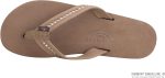Rainbow Sandals Women's Four Layer Leather Wedge - 3/4trap w/Swarovski Crystals (Ladies X-Large / 8.5-9.5 B(M) US. Dark Brown) | Platforms & Wedges