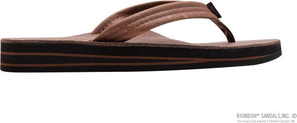 Rainbow Sandals Ladies Luxury Leather - Double Layer Arch Support with  3/4edium Straps. Oak. Ladies Large / 7.5-8.5 | Sandals