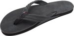 Rainbow Sandals Madison - Single Layer Arch Support with  3/4raided Strap. Premier Black. Ladies Large/7.5-8.5 B(M) US | Flip-Flops