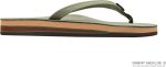 Rainbow Sandals Women's Double Layer Leather Sandal. Forest Green w/Fawn Midsole. Small / 5.5-6.5 B(M) US | Flats