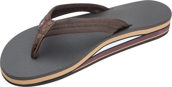 Rainbow Sandals Women's Double Layer Soft Top 1VA Rubber Filled w/Nylon Strap. Brown. Women's Medium / 6.5-7.5 B(M) US | Sandals