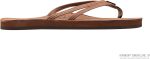 Rainbow Sandals Ladies The Sand Piper Luxury Leather - Single Layer Arch Hand Woven Strap. Nogales Wood. Ladies Large. 7.5-8.5 D(M) US | Flats
