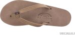 Rainbow Sandals Women's Single Layer Narrow Strap. Dark Brown. 7.5-8.5 | Premier Leather w/ Arch Support and a 1arrow Strap. Ladies Large | Flats