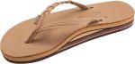 Rainbow Sandals Women's Double Layer Flirty Braidy Premier Leather w/Single Braided Strap. Sierra Brown. Ladies X-Large / 8.5-9.5 B(M) US | Shoes