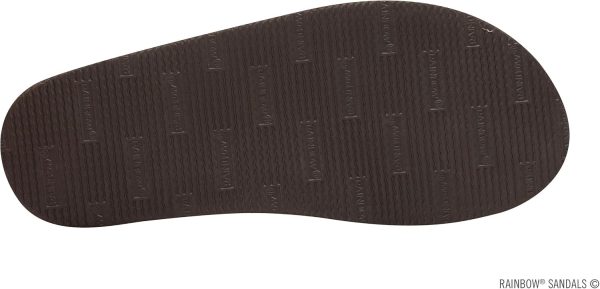 Rainbow Sandals Men's Leather Single Layer Wide Strap with Arch. Redwood. Men's X-Large / 11D(M) US | Sandals