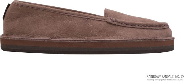 Rainbow Sandals Ladies' Comfort Classics Leather Loafer w/Fleece Lining. Expresso. Size 7 | Loafers & Slip-Ons