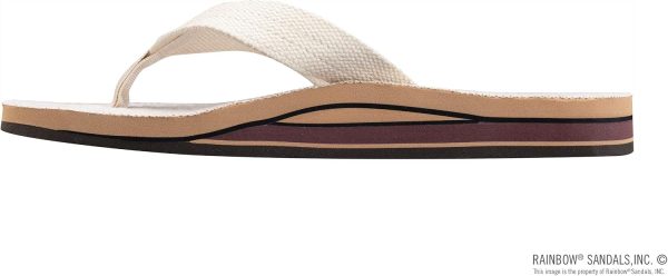 Rainbow Sandals Men's Double Layer Arch Hemp. Natural Hemp. Men's Large / 9.5-15 D(M) US | Sandals