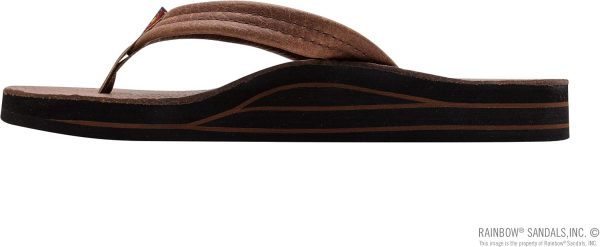 Rainbow Sandals Ladies Luxury Leather - Double Layer Arch Support with  3/4edium Straps. Oak. Ladies Large / 7.5-8.5 | Sandals