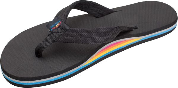 Rainbow Sandals Women's Single Layer Classic Rubber w/EVA filled Nylon Strap Limited Edition. Ladies Large / 7.5-8.5 B(M) US | Flip-Flops