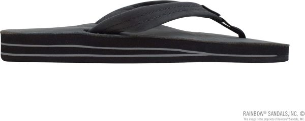 Rainbow Sandals Women's Double Layer Premier Leather w/  3/4trap (Ladies Small / 5.5-6.5. Premier Black) | Flats