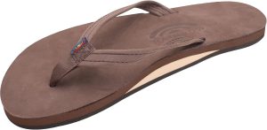 Rainbow Sandals Women's Single Layer Premier Leather Narrow Strap. Expresso. Ladies Small / 5.5-6.5 B(M) US | Flats