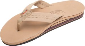 Rainbow Sandals Women's Double Layer Premier Leather Sandals w/Arch Support. Sierra Brown. Ladies Medium / 6.5-7.5 B(M) US | Sandals