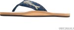 Rainbow Sandals Men's Single Layer Hemp w/Fish Strap. Natural/Gold Fish/Navy. Men's Large / 9.5-15 D(M) US | Sandals