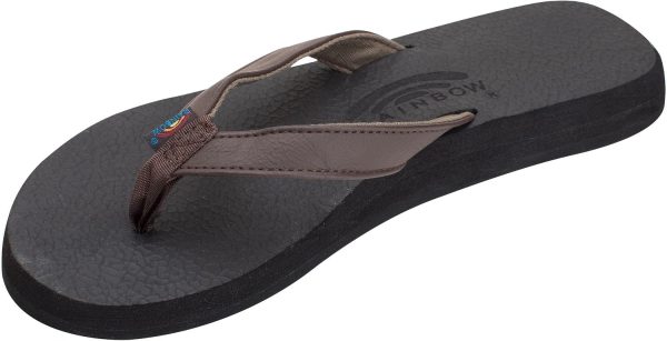 Rainbow Sandals Women's The Cottons Soft Rubber Top Sole w/Tapered Strap. Expresso. Ladies 8 M US | Flats
