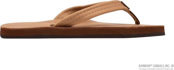 Rainbow Sandals Ladies Luxury Leather - Single Layer Arch Support with a  3/4edium Strap Buckskin. Ladies size M / 6.5-7.5 | Flats