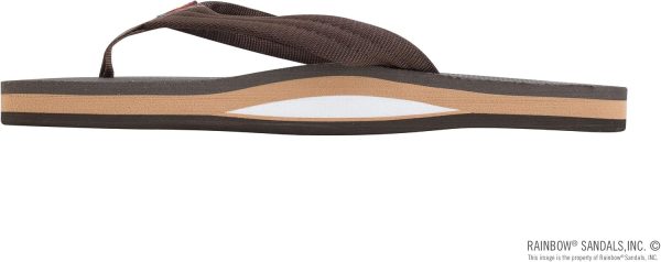 Rainbow Sandals Women's Single Layer Classic Rubber w/EVA filled Nylon Strap. Brown/Brown. Ladies X-Large / 8.5-9.5 B(M) US | Flip-Flops