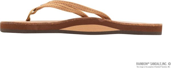 Rainbow Sandals Ladies The Sand Piper Luxury Leather - Single Layer Arch Hand Woven Strap. Buckskin. Ladies. Medium. 6.5-7.5 D(M) US | Flats