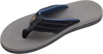 Rainbow Sandals Men's East Cape Molded Rubber Sandal. Black/Blue Strap w/Grey Top. Men's 7 D(M) US | Sandals