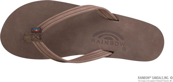 Rainbow Sandals Women's Single Layer Premier Leather Narrow Strap. Expresso. Ladies Small / 5.5-6.5 B(M) US | Flats