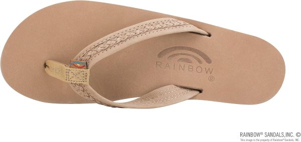 Rainbow Sandals The Willow - Double Layer Leather Sierra Brown Sandal with Double Braided 3/4trap. Ladies. X-Large. 8.5-9.5 D(M) US | Flats