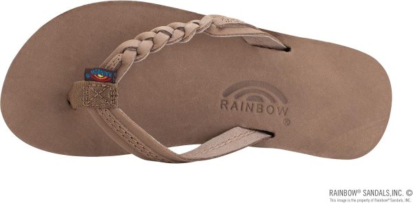 Rainbow Sandals Kid's Single Layer Premier Leather Flirty Braidy. Dark Brown. Kid's 11B(M) US | Sandals