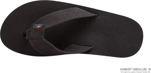 Rainbow Sandals Men's Double Layer Arch Hemp. Black. Men's Medium / 8.5-9.5 D(M) US | Sandals
