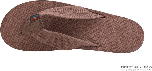 Rainbow Sandals Women's Double Layer Arch Hemp w/Wide Strap. Brown. Ladies 19.5-15 B(M) US | Flats