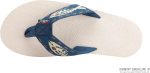 Rainbow Sandals Men's Single Layer Hemp w/Fish Strap. Natural/Gold Fish/Navy. Men's Large / 9.5-15 D(M) US | Sandals