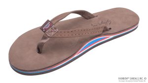 The Americana  Women's Single layer Premier Leather Red White & Blue Mid Sole with a 1 Narrow