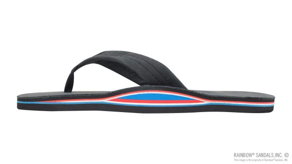 The Americana Men's Single layer Premier Leather Red White & Blue Mid Sole