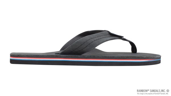 The Americana  Women's Single layer Premier Leather Red White & Blue Mid Sole with a 1 Strap