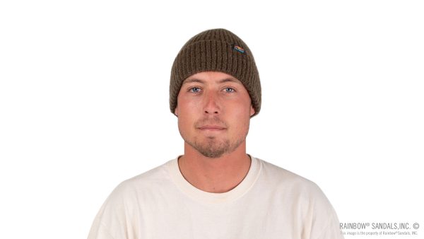 Marled Knit Beanie with Original Rainbow Woven Label